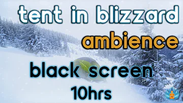 [Black Screen] Tent Flapping in Blizzard: Howling Wind and Snowstorm Sounds for Sleep | 10Hrs