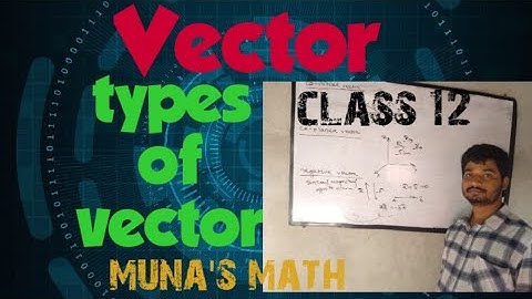 Basic concept of vectors and types of vector...by muna sir