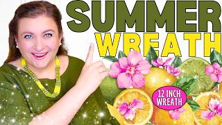 DIY Lemon Lime Wreath That Looks Store Bought | No Fray Mesh Tutorial