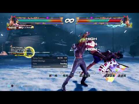 Josie Counterhit 4 to Standing 3 Combo Good Poke Sequence 57 Damage 9 Hits Version 5 Tekken 7