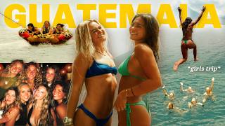 GIRLS TRIP TO GUATEMALA || Overnight volcano hike, lake days, cliff jumping, & new friends!!