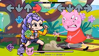 [SWAP] FNF Peppa ALL PHASES vs NEW KPop Demon Hunters Sings Bluey Can Can | FNF Mods
