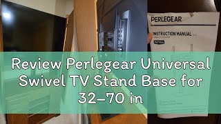 Review Perlegear Universal Swivel Tv Stand Base For 3270 Inch Tvs, Height Adjustable Table Top Tv S