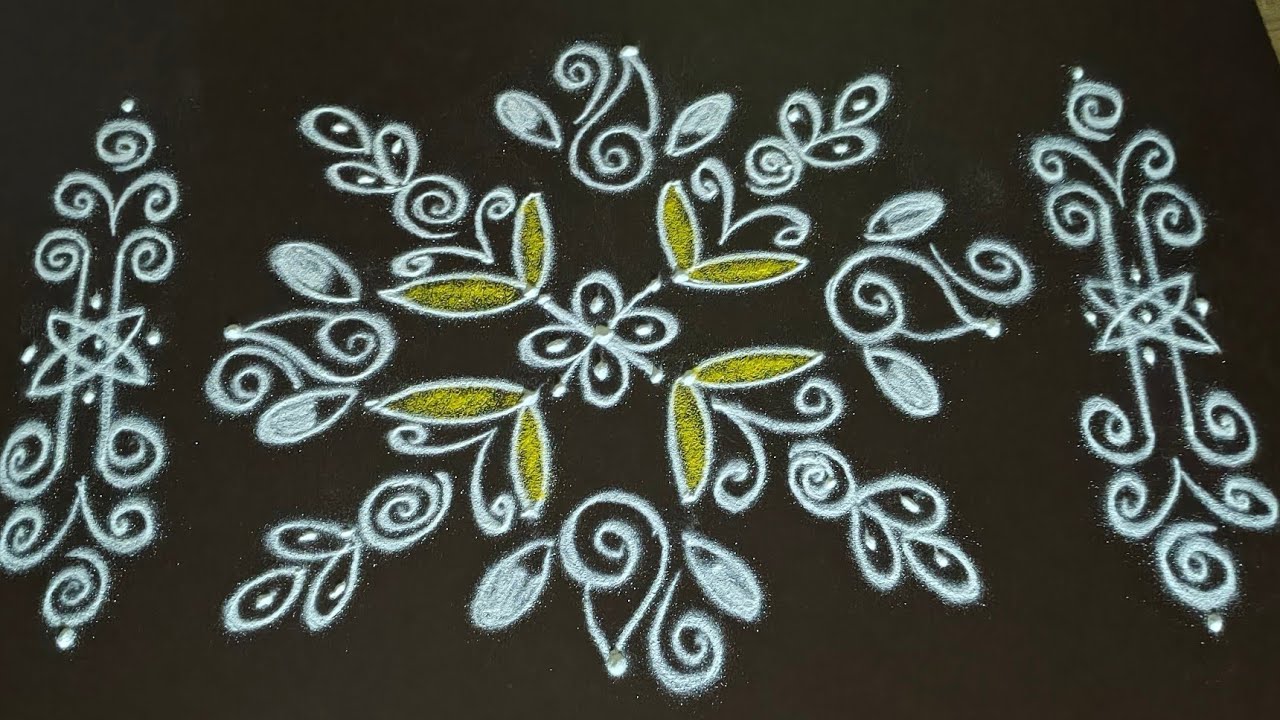 4*4dots easy rangoli for beginners 🌹//simple rangoli designs @tararangoliworld35 