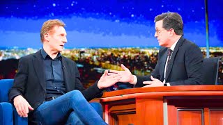 Liam Neeson Walks Off Stephen Colbert Show After Heated Confrontation
