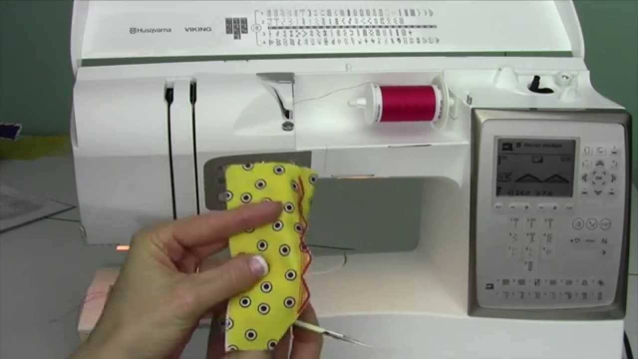 Husqvarna Viking Topaz 20 50 Scallop Edges with Decorative Stitches