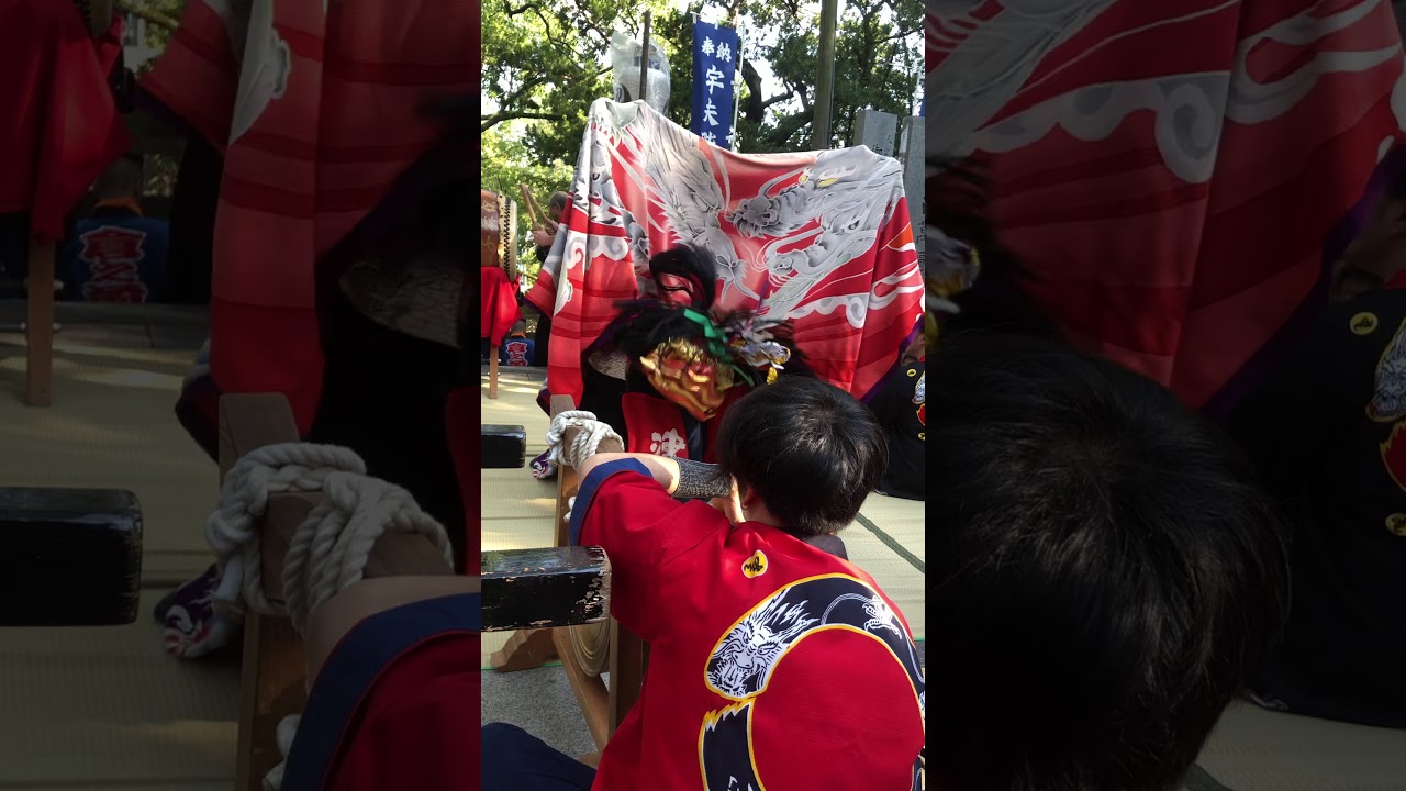 令和元年宇夫階神社秋祭り津之郷獅子舞