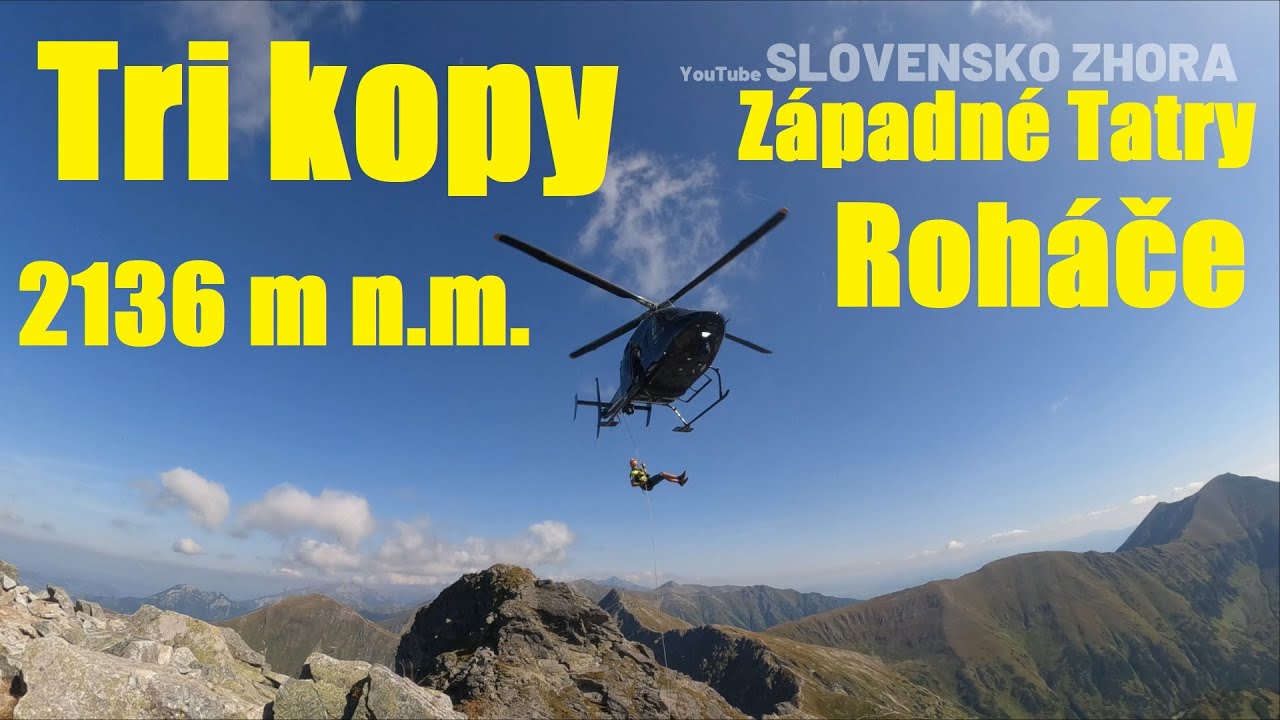 Trasa cez Tri kopy je nebezpečná! Na pomoc musel priletieť vrtuľník Horskej záchrannej služby