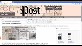 Screencasting Project---Finding an article through OU libraries digital collections