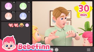 👨🏼‍💻👩🏽‍💻 Parents Working From Home With Kids! | Bebefinn Nursery Rhymes | Remote Working Song