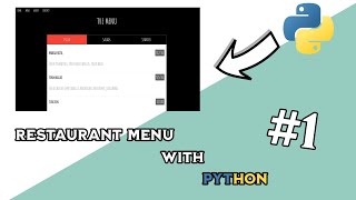 Python Tutorial: Restaurant Menu graphical project | Part 1