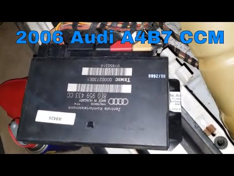 2006 Audi A4B7 S Line comfort control module replacement where is it located