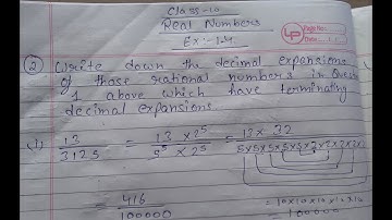 Write down the decimal expansions of those rational numbers in question 1 above which have