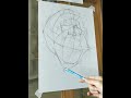 Конструктивный рисунок гипсовой головы Лаокоона.