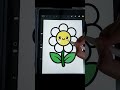 Coloring Kawaii Flower #coloring #drawing #art #cute #digitalart #flower #summer #spring