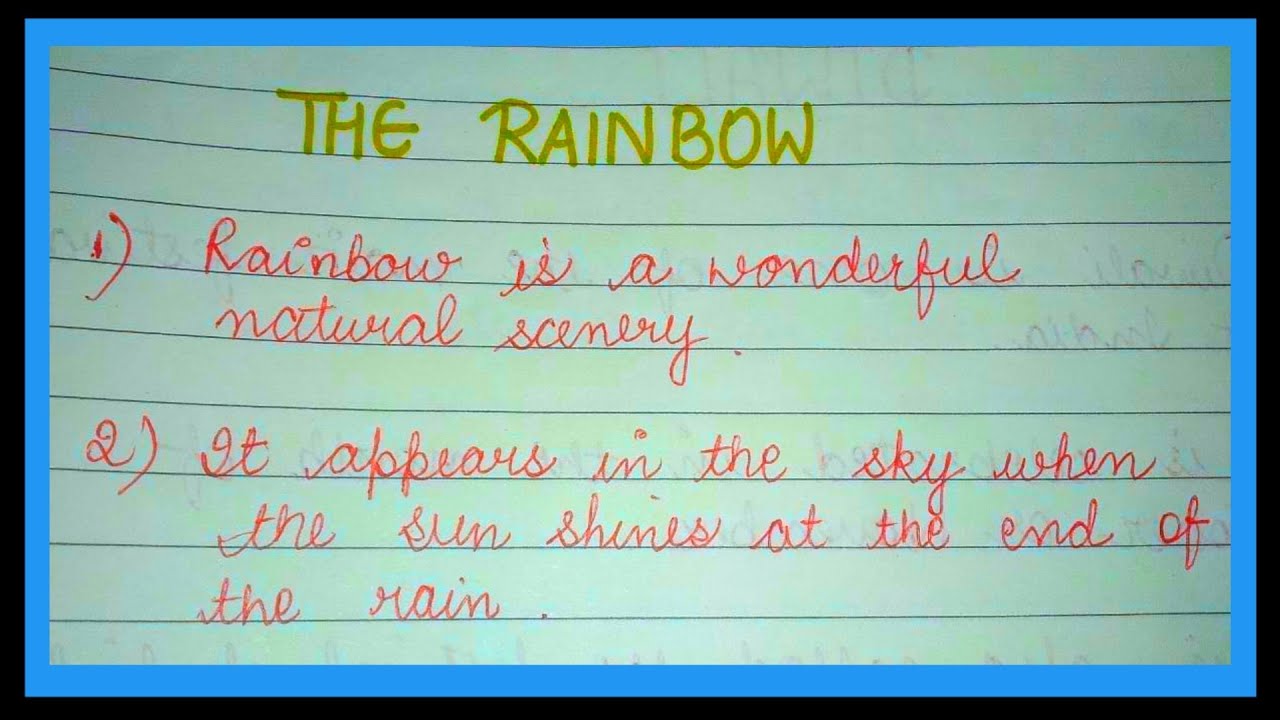 essay on rainbow for class 4