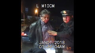 Tom Arviso (Navajo Times) DWI Arrest Jan 7, 2018 in Gallup, NM Dash Camera