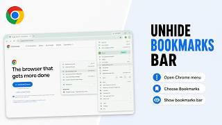 How to Show Bookmarks Bar in Google Chrome (Bookmarks Within Reach)