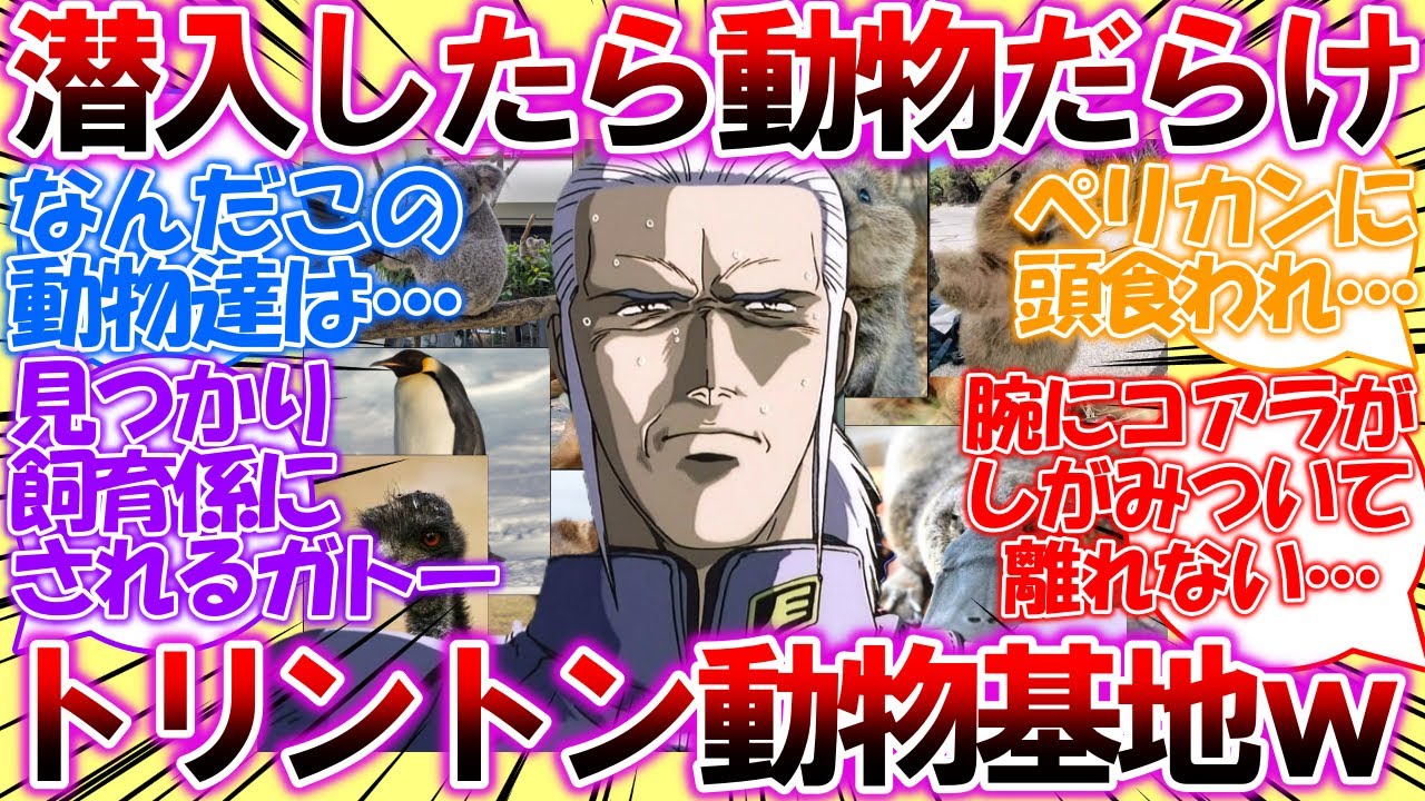 【IF】ガトー「なんだ…ここは…」潜入成功したトリントン基地は動物だらけのトリントン【動物】基地だった！についての反応集【0083スターダストメモリー】