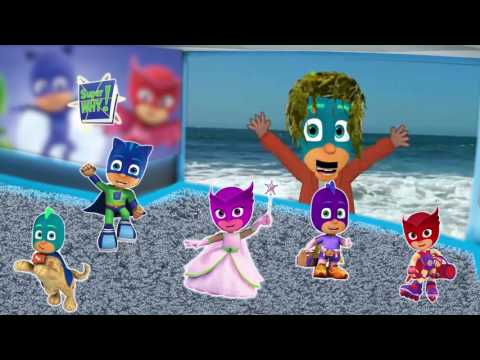 Pj Masks and Super Why in Funny Cinema Finger Family | Nursery Rhymes For Children