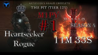 #1 ROGUES BACK ON THE MENU - T125 Pit - Heartseeker Rogue - Maxroll Pit Ladder Diablo IV Season 4