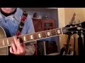 Epiphone ej160e acoustic easy blues riff with guitar slide