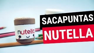 SACAPUNTAS DECORADOS DE NUTELLA o tajadores caseros (manualidades fáciles)