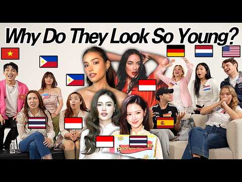 Can 4 European & American Guess Asian Celebrity's Age? l Philippines, Vietnam, Thai, Indonesia