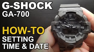 GShock GA-700 - Setting Time and Date tutorial