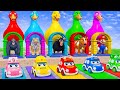 Long Slide Game with Cow Elephant Gorilla lion mario Hippopotamus Tiger 3d Animal Gam Funny 3dAnimal