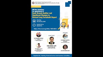 RBI New Guidelines for appointment of Bank Branch Auditor and Significant Changes in Revised Long...