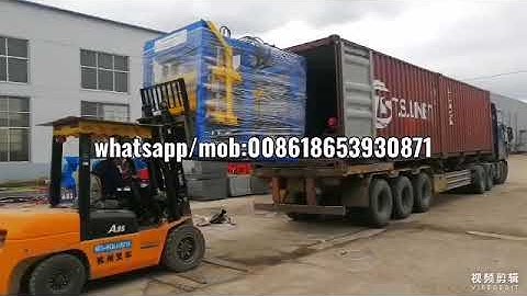 full automatic cement brick machine QT4-15 hydraulic concrete block machine loading short video