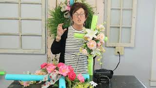 Designing Cemetery Flowers with a Pool Noodle - LIVE
