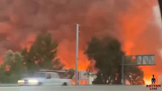 Massive Fire Amazon Distribution Centre Redlands, California