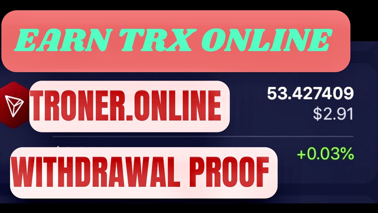 Tron mining site withdrawal proof (Troner.online)