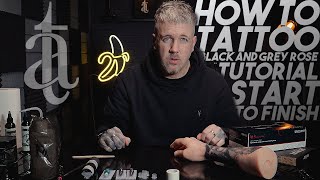 PART 3 - HOW to TATTOO a ROSE on a hand. REAL TIME!