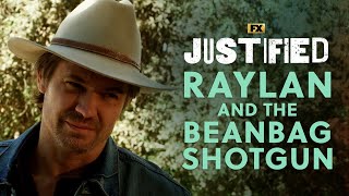 Raylan and the Beanbag Shotgun - Scene | Justified | FX