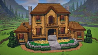 Minecraft: How To Build a Wooden Survival House | Tutorial