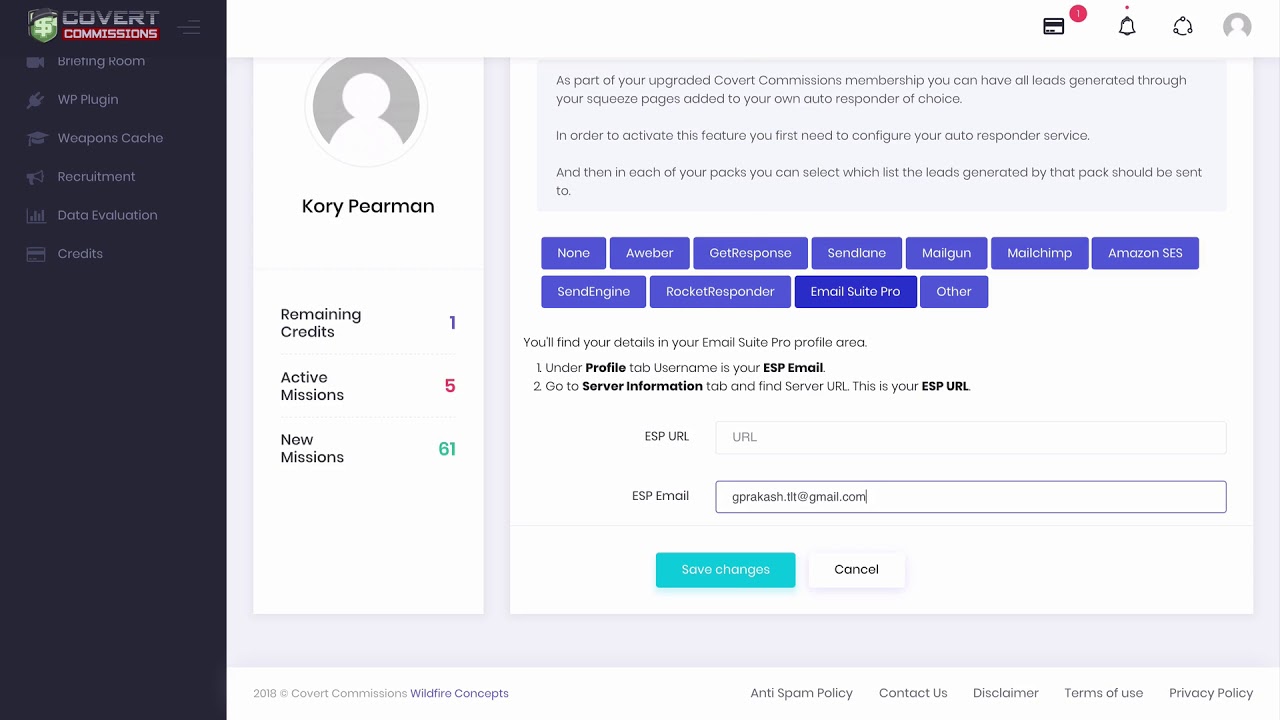Integrating Email Suite Pro