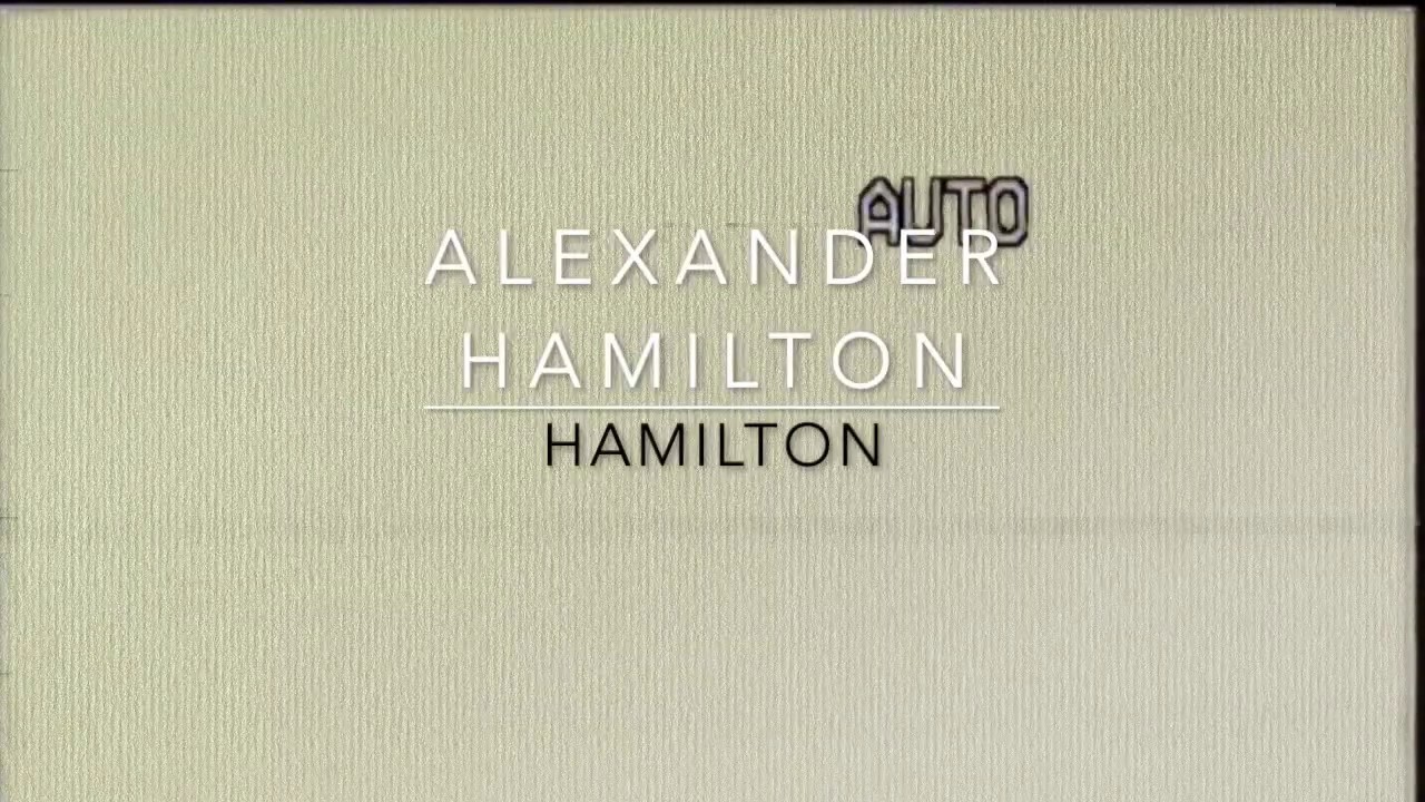 Hamilton Alexander Hamilton lyrics YouTube