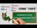 Elementos ou requisitos dos atos administrativos  como fiof l t tudo mapeado