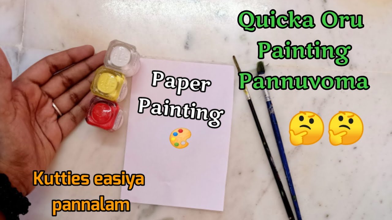 Acrylic Painting For Beginners With Paper in Tamil