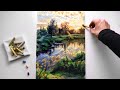 ASMR Landscape Drawing With Pastels Soothing Sounds No Talking 