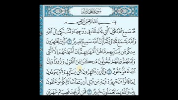 المنشاوي -سورة المجادلة - ص542 لمراجعة الحفظ