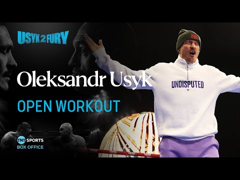 "GRAND ENTRANCE!" 🎤 Oleksandr Usyk's EPIC dance fueled open workout 😅 #UsykFury2 🇸🇦
