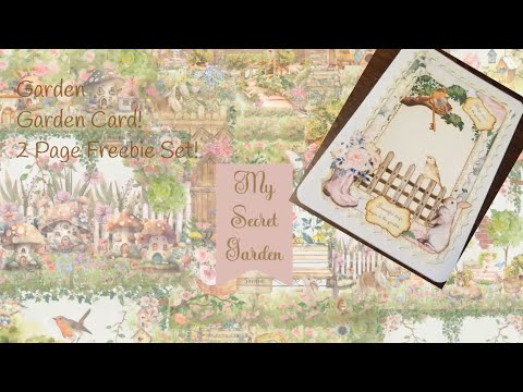 My Secret Garden Card Freebie Set ~ And Craft-along!!! - YouTube
