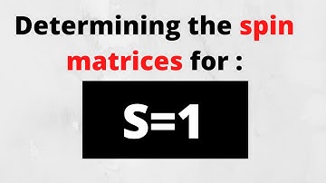 How to find the spin matrix operators for s=1