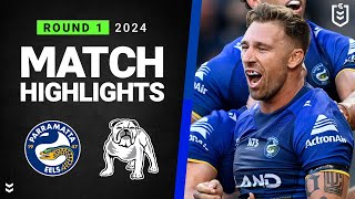 NRL 2024 | Eels v Bulldogs | Match Highlights