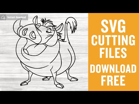 Pumbaa Svg Free Cutting Files for Scan n Cut Instant Download