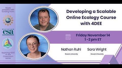 Developing a Scalable Online Ecology Course with 4DEE